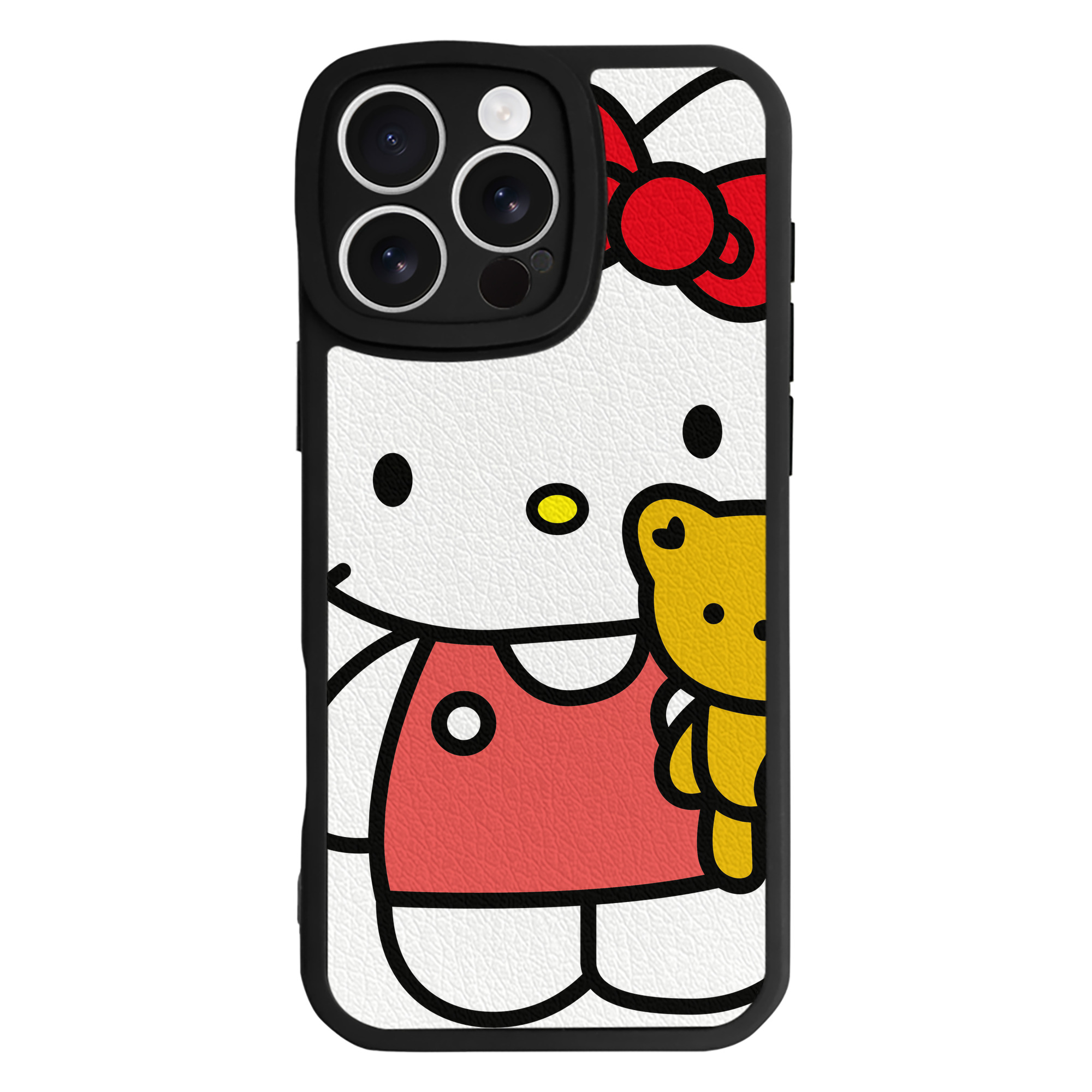 （画像用） Hello Kitty ハローキティ 【iPhone 16シリーズ対応】シリコンスマホケース（レザー調） 材質：シリコン